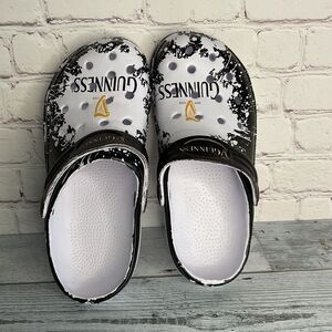 GUINESS Beer Women Clogs Slip On Shoes Size 7  (40) white‎ black
